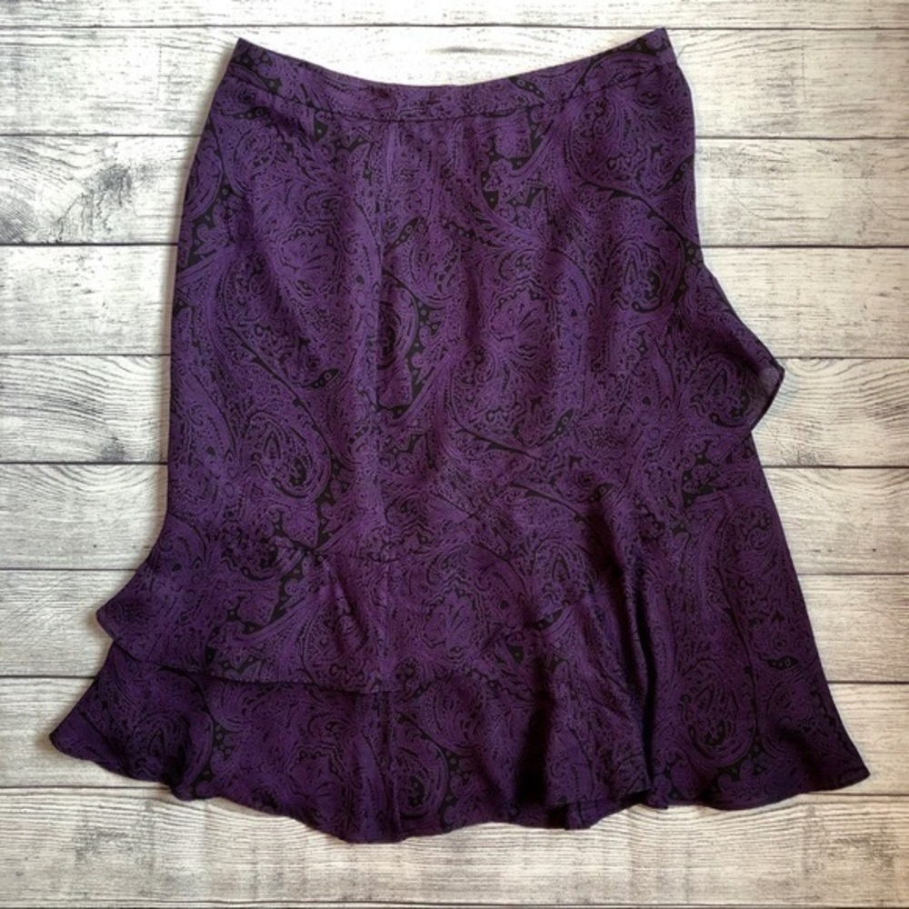 MICHAEL Michael Kors Purple & Black Ruffle…